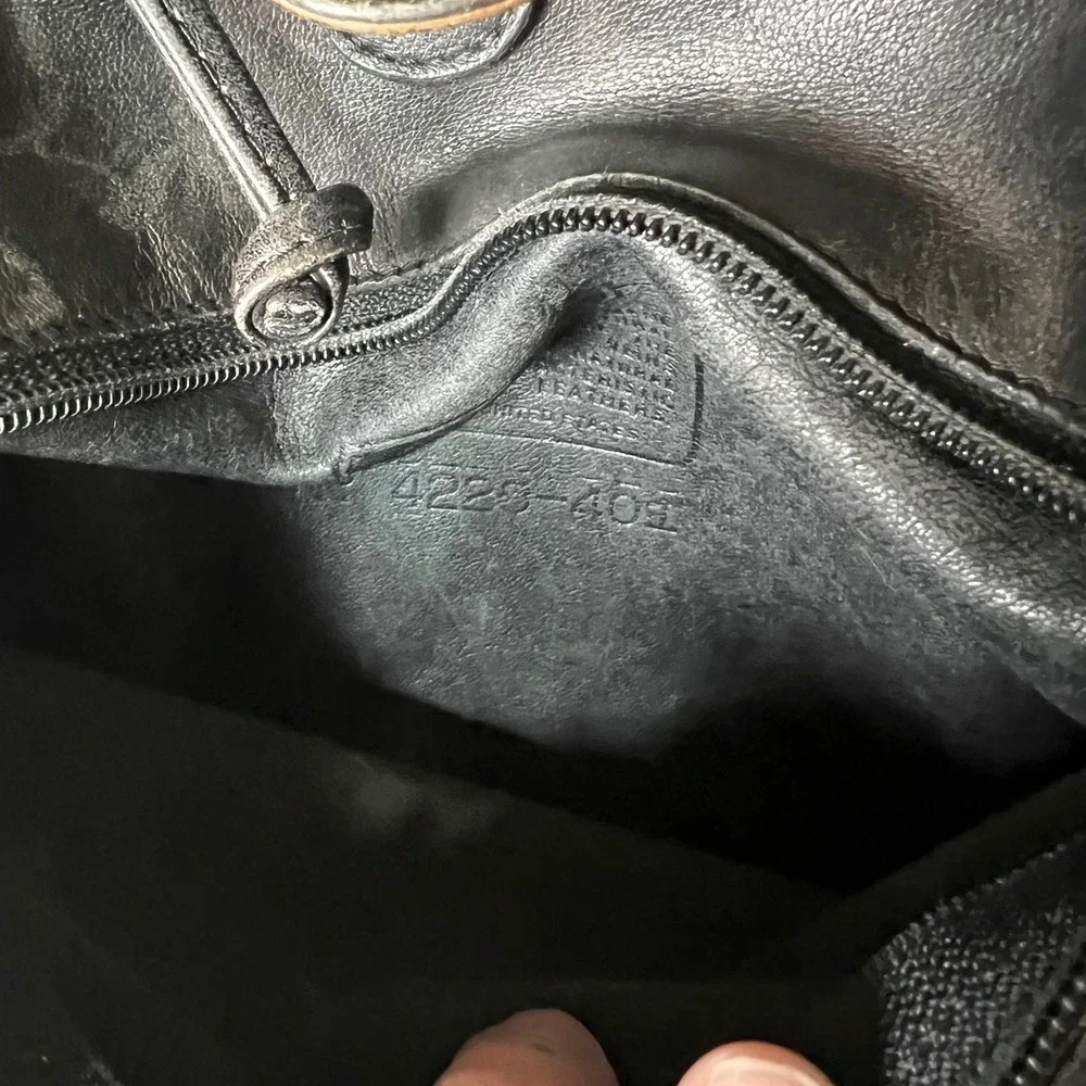 Coach VTG Black Leather Backpack Bucket Daypack USA Made 90s Rare PROJECT BAG